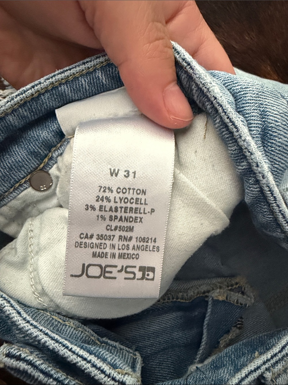 Joe's Jeans Light Blue Distressed Frayed Hem Denim Shorts - Picture 2 of 4